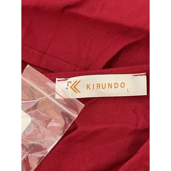 KIRUNDO Women's 2024 Summer Boho Floral Embroidered Mini Babydoll Dress Large - Picture 6 of 9